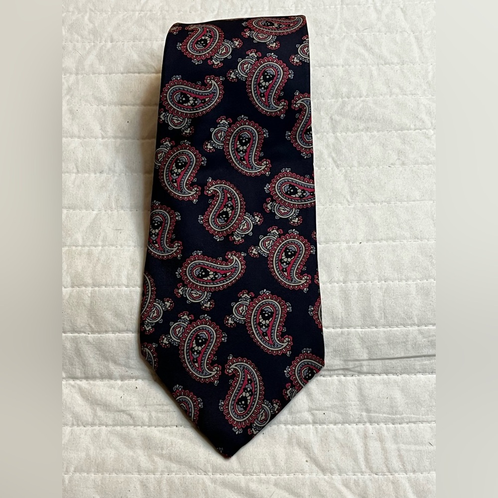 Wembley Pure Silk paisley print neck tie